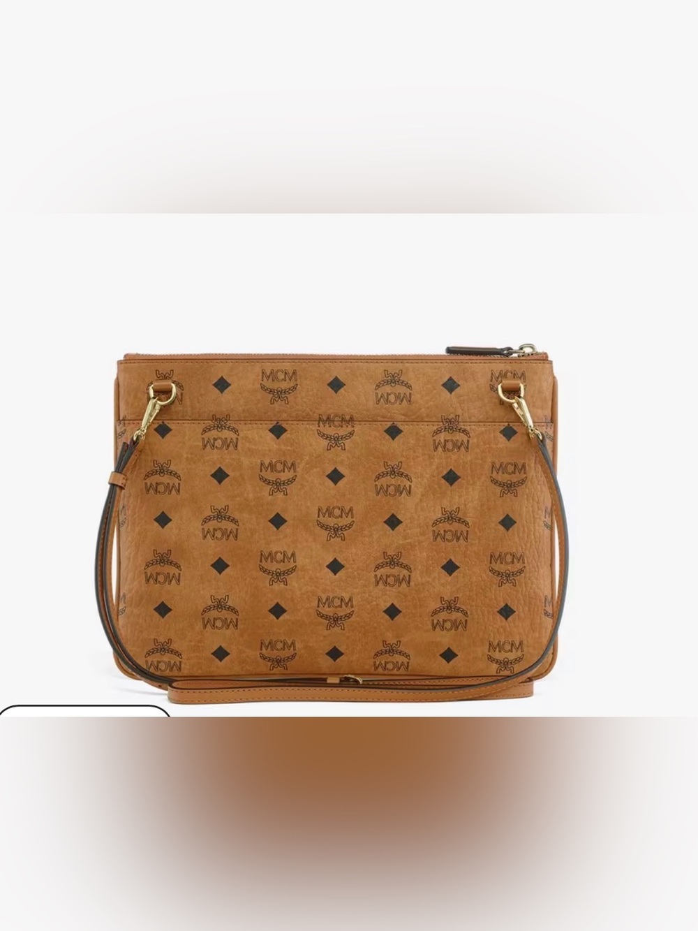 MCM Tan Leather Crossbody Bag